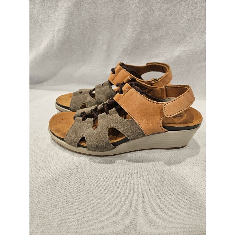 SAS Sedona Women’s Lace Up Comfort Wedge Sandals Size 9M $189 in Sagebrush